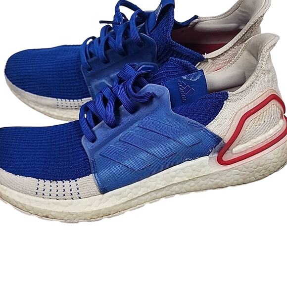 Adidas Mens Ultraboost 19 Blue White Running Athletic Shoes Size 13 US EF1340 - Picture 4 of 12